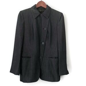 Donna Karan Essentials Made in Italy Wool Blazer – Elegant Minimalist Look, US 4